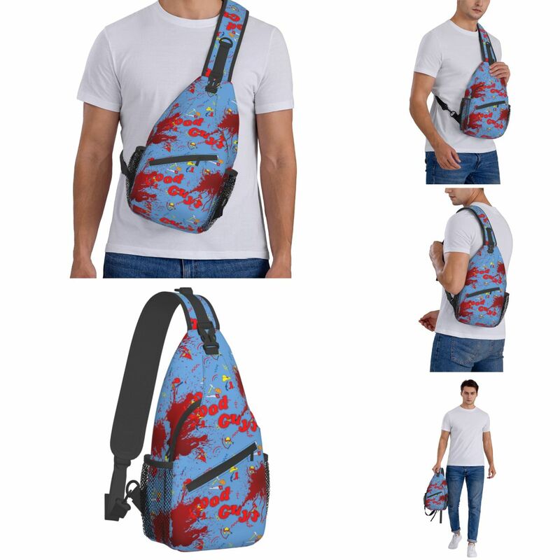 Chucky Doll Horror Crossbody Sling Bags SmallChest Bag Good Guys mochila de hombro Daypack para senderismo paquete de viaje al aire libre