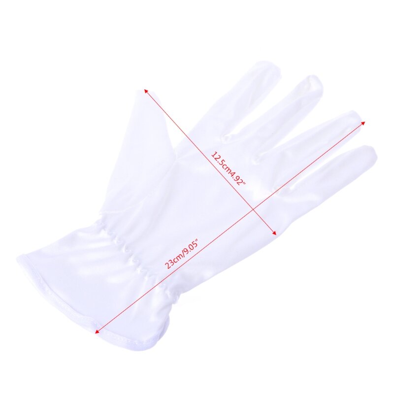 Practical Jewelry Gloves Wrist Length Gloves White Gloves Work Protection Coin Inspection Gloves for Fetching Jewels Dropship