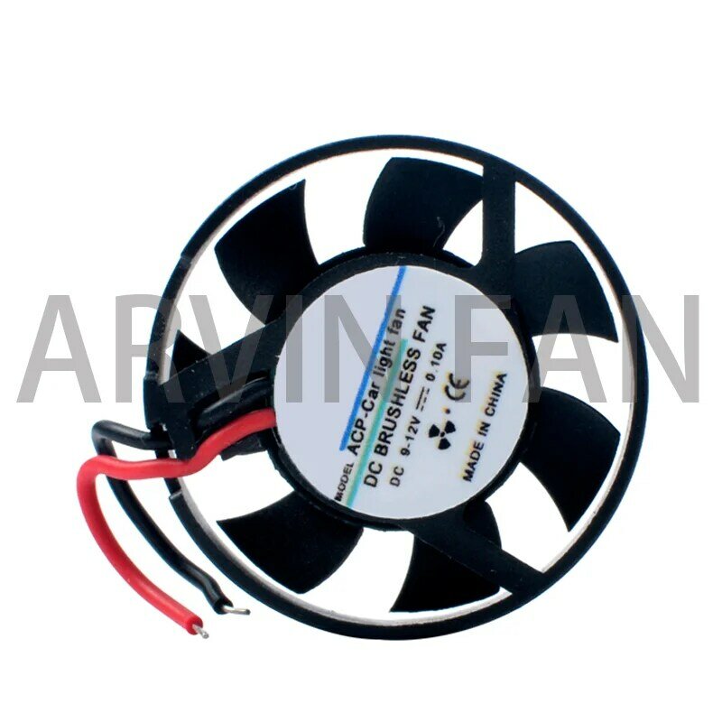 Mini ventilador de refrigeración Circular ultrafino para luces LED de coche, 9V, 12V, diámetro de 3cm, 30mm, 30x30x7mm, Original, nuevo