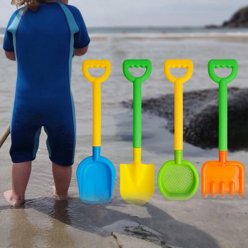 พลั่วทราย4X ของเล่นสำหรับเด็กความสามารถในการจับทรายชายหาดสำหรับสนามหลังบ้านในฤดูร้อน kado ulang tahun สวนกลางแจ้ง