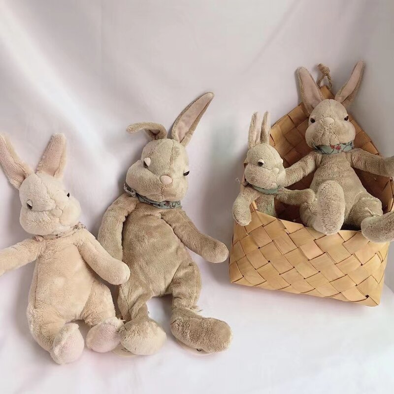 Peluches de conejo de peluche para niños, muñecos de conejo de peluche suave, regalo de cumpleaños, venta al por mayor, nuevo diseño