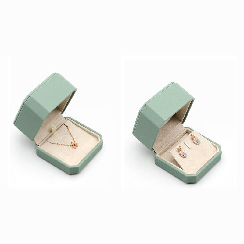 Achteckige High-End-Schmucks cha tulle Vorschlag Ehering Box Halskette Ohrring Armband Kette Aufbewahrung sbox Schmuck Veranstalter Display