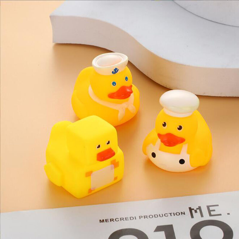 Cute Rubber Duck Assorted Ducky Bath Toys Baby Shower Bath Toy Gifts Kids Birthday Party Decorations 5-30Pcs