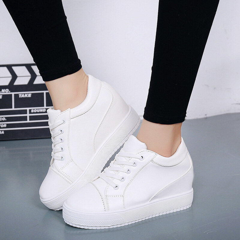 hot White Hidden Wedge Heels sneakers Casual Shoes Woman high Platform Shoes Women's High heels wedges Shoes For Womenbn54