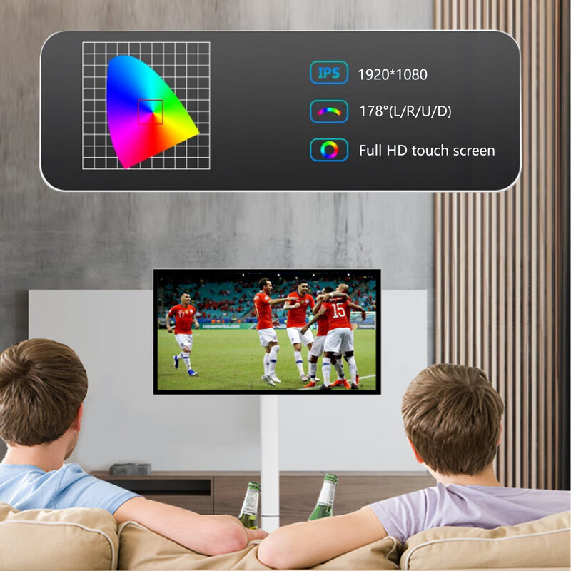 Smart tv portátil con pantalla táctil, dispositivo móvil y recargable, pantalla lcd de 22, 24, 27 y 32 pulgadas