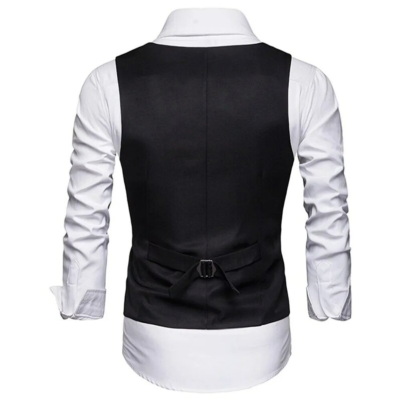 2021 Fashion Vest Party senza maniche Solid top autunno gilet formale Mens Office Outwear Business Warm Button