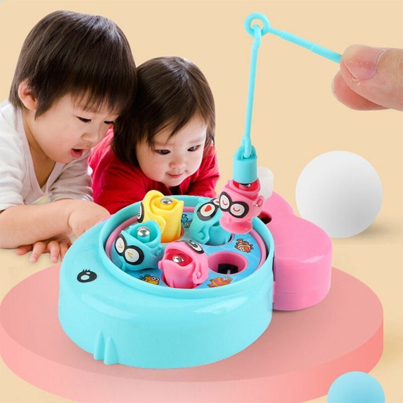 Mainan memancing koordinasi mata tangan, mesin capit ikan magnetik plastik, permainan interaktif orang tua anak