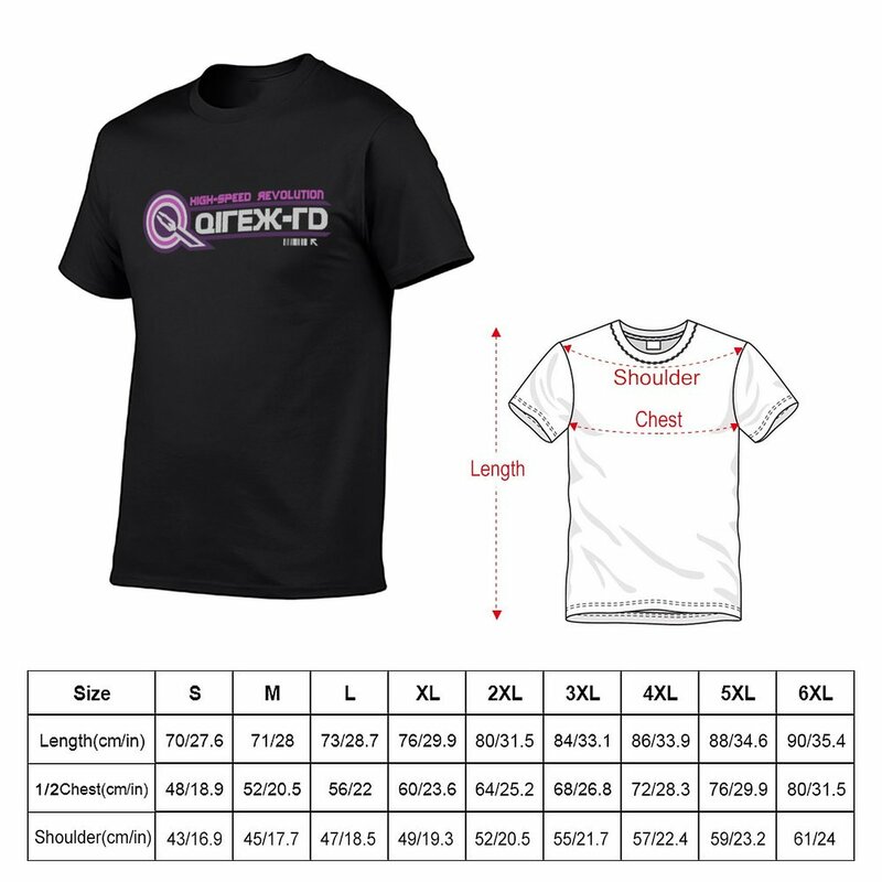 Qirex-camiseta preta de manga curta masculina, camiseta gráfica HD, tops de verão