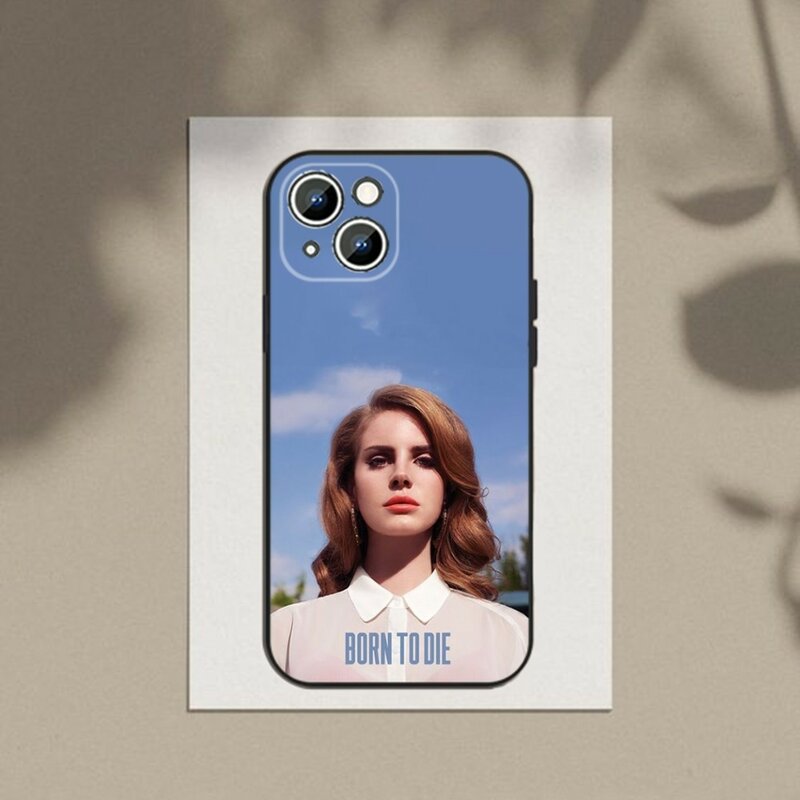 Casing HP penyanyi Lana d-del Rey, casing ponsel untuk Apple iPhone 15,14,13,12,11,XS,XR,X,8,7,Pro,Max,Plus, SAMPUL HITAM silikon mini