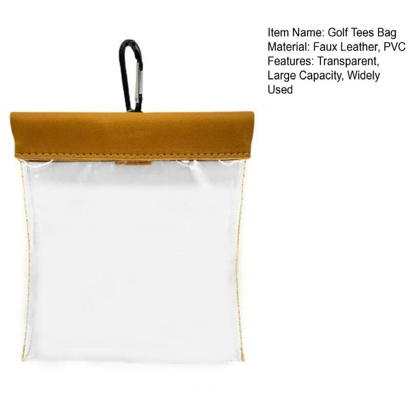 Borsa per magliette da Golf trasparente visibile di grande capacità impermeabile Golf Tees Pouch Bag Organizer accessori per il Golf