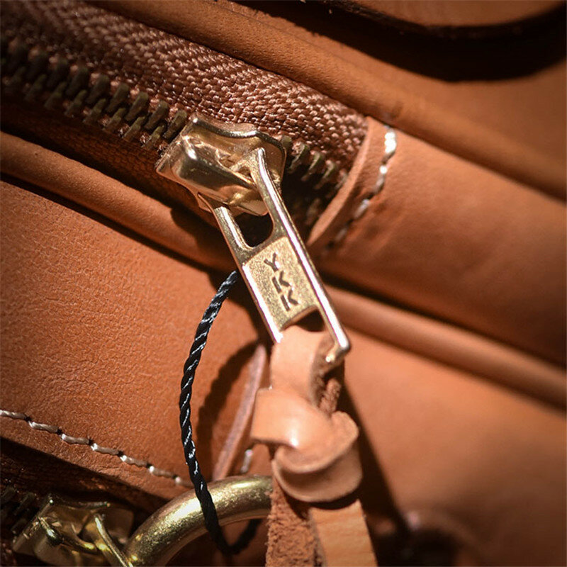 fashion vintage genuine leather men's women's briefcase business casual luxury natural real cowhide handbag work messenger bag