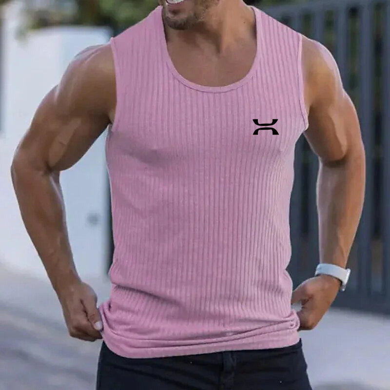 Camiseta deportiva sin mangas para hombre, chaleco de gimnasio, culturismo, hombros anchos, Fitness, correr, Verano