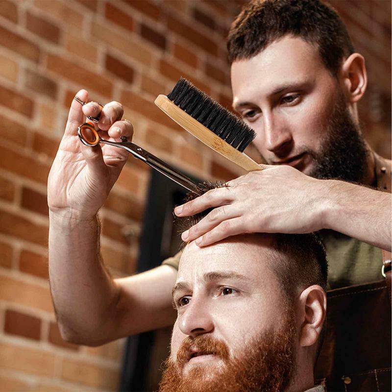 Жесткая щетка для волос в форме кабана, щетка для бороды для мужчин, щетка для бороды и усов с филлостахими пубринами для разпутывания волос в бороде