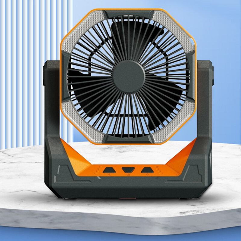 Телескопический походный вентилятор 8000 мАч, портативный складной настольный вентилятор, внешний аккумулятор для экстренных ситуаций с ночной яркостью, 4-скоростные принадлежности для кемпинга