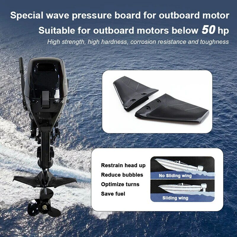 Placa de onda de yate, lámina estabilizadora de rendimiento hidrofoil para 4-50 Hp, accesorios marinos con tuercas de perno