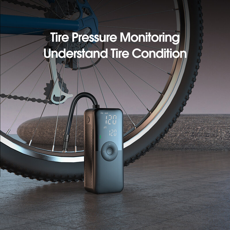 Portable Electric Inflator 150PSI Automotive Tire Compressor Intelligent Portable Electric Bicycle Inflator Automatic Deflation