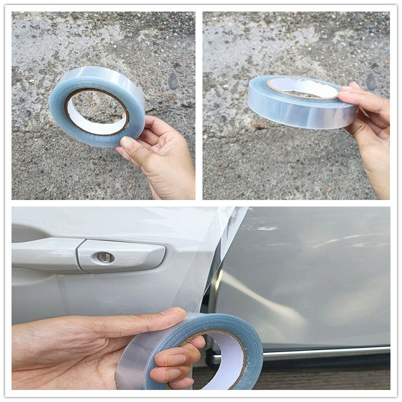 Adesivo anti-arranhão de tinta para porta de carro, 2cm x 5m ppf adesivo de proteção de bordas da porta de carro, acessórios de estilo de carros, adesivos