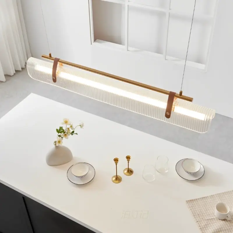 Подвесная лампа с простой линией, современный роскошный светильник в скандинавском стиле для офиса, столовой, спальни, украшение для дома, зеркальные акриловые люстры