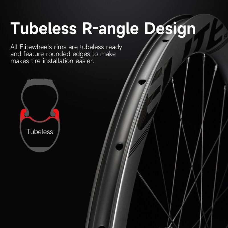 ELITEWHEELS EDGE-Jeu de roues en carbone ultraléger pour vélo de course, disque de route, système à cliquet, aile de moyeu 36T, 20 rayons, 1314g, 40mm, 45mm, 50mm, 65mm