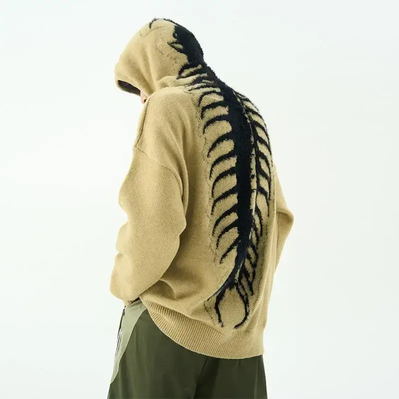 Y2K Harajuku Slouchy con cappuccio moda Hip Hop maglioni uomo in inverno maglieria americana maglione streetwear amanti maglione trend top