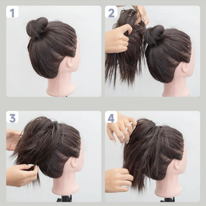 Искусственные накладные волосы для ленивых людей, пушистая головка курятника в стиле панк, растрепавшиеся искусственные волосы для азиатских стран