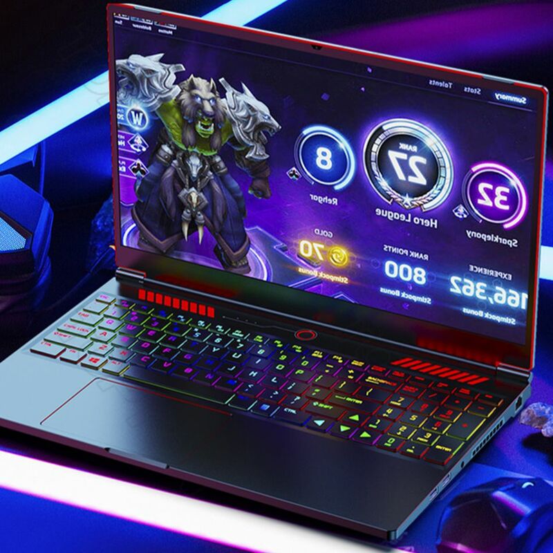 Gaming Laptop com Display Full HD, Intel Core i9-10880H, NVIDIA GeForce GTX 1650, 64GB de RAM, SSD de 2TB, Teclado Retroiluminado RGB, 16,1 polegadas, venda quente