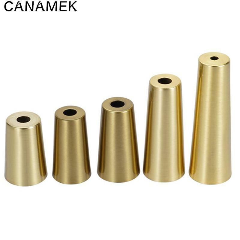 Furniture Iron Foot Cover Copper Tip Brushed Brass Table Chair Cylinder/Conical Cap Protector Bottom Safety Mat Bottom Safe Pad