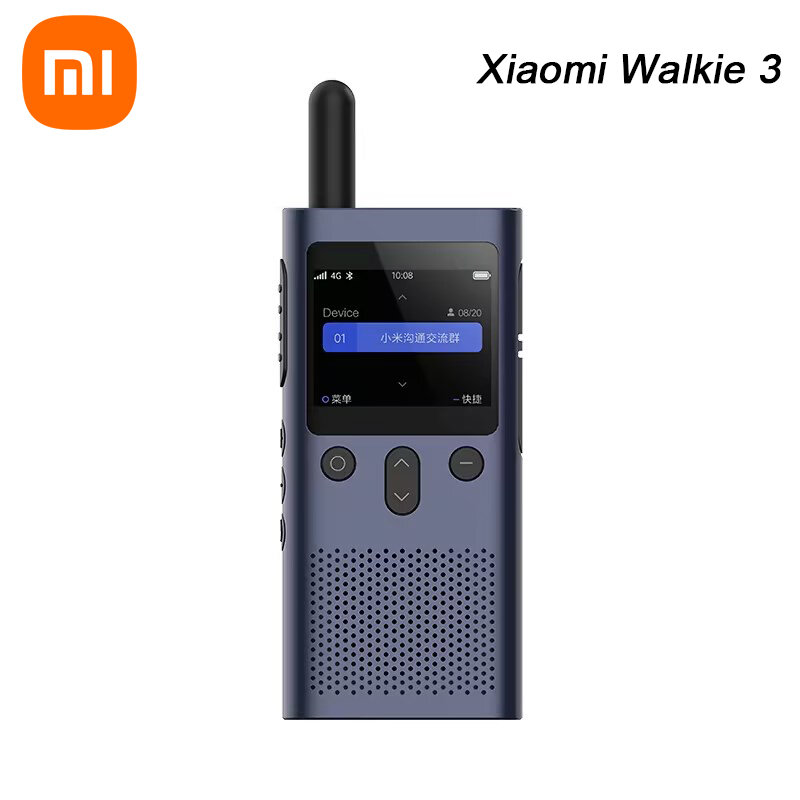 Original Xiaomi Mijia Smart Walkie 3 Talkie inteligente Com Rádio FM Speaker Standby Smart Phone APP Localização Compartilhar Rápido Team Talk