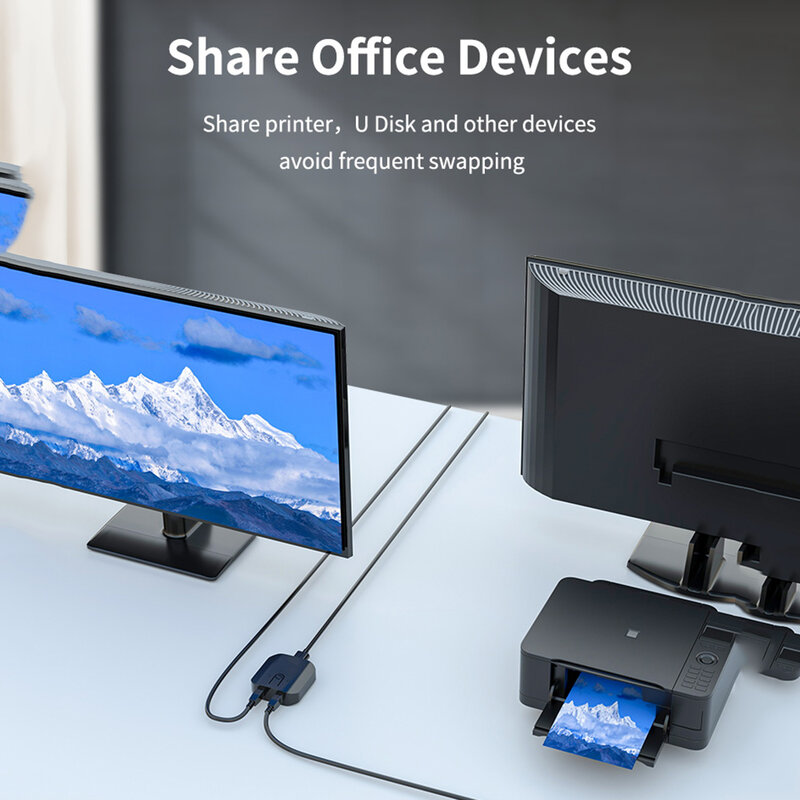 Caja de captura 2 en 1 para compartir Monitor, teclado, ratón, USB 3,0, KVM, 1080P, HD