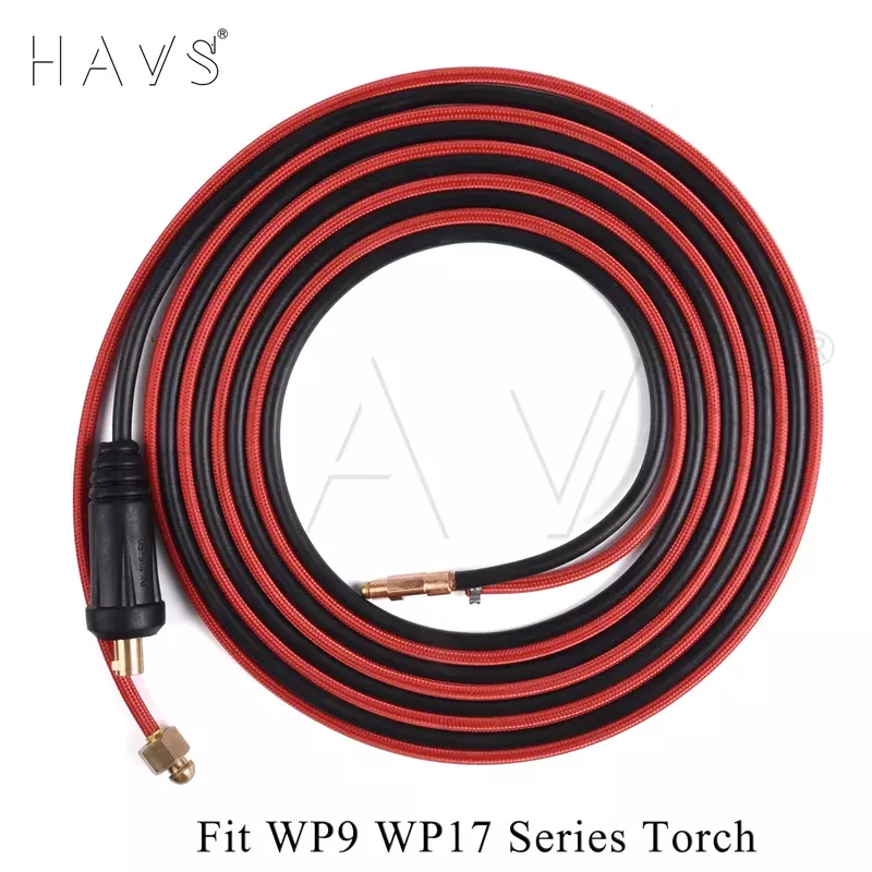 3.8M/7.6M WP9 WP17 TIG Welding Torch Flexible Head Gas Valve Separated Type w/35-50 Connector w/M16*1.5mm Gas Connector