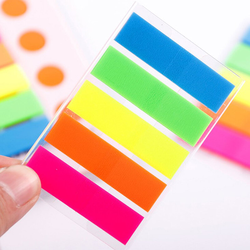 100 arkuszy niezwykle cienkie kartki samoprzylepne kreatywnych etykiet klasyfikacji kolorowej instrukcji hurtowych