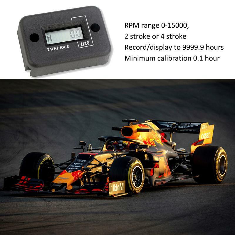 Waterproof Hour Meter Tachometer Induction Tach Hour Meter With LCD Display LCD Display Waterproof RPM Tachometers And Hour