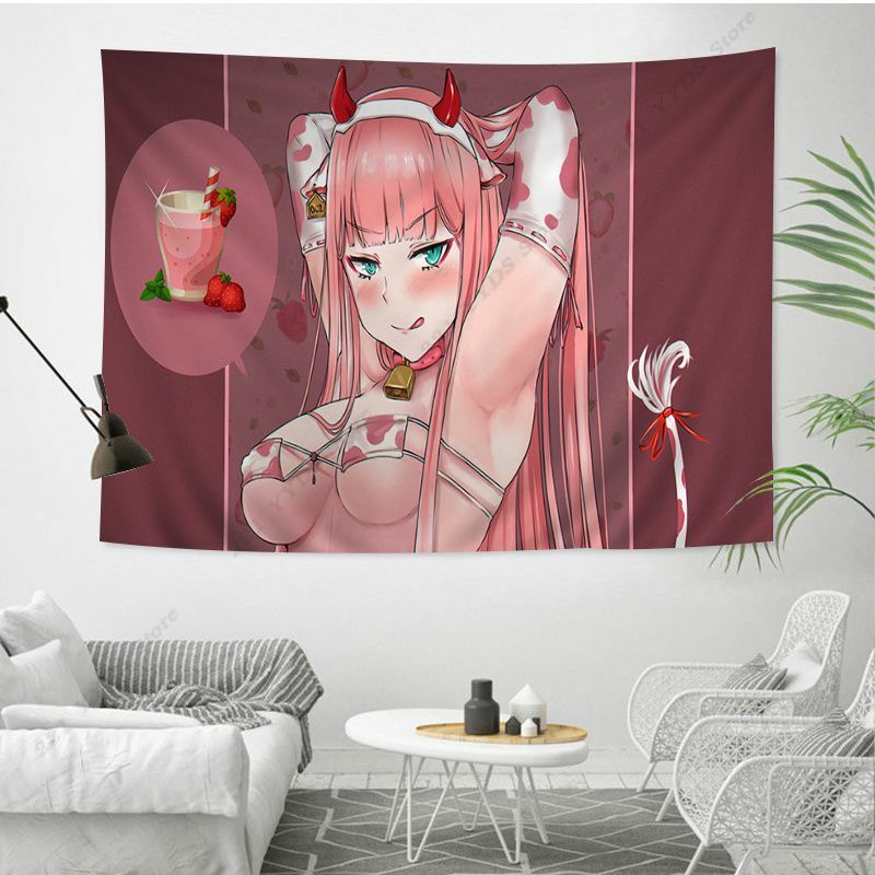 Anime menina zero dois hippie tapeçarias de suspensão de parede para sala estar em casa decoração do dormitório