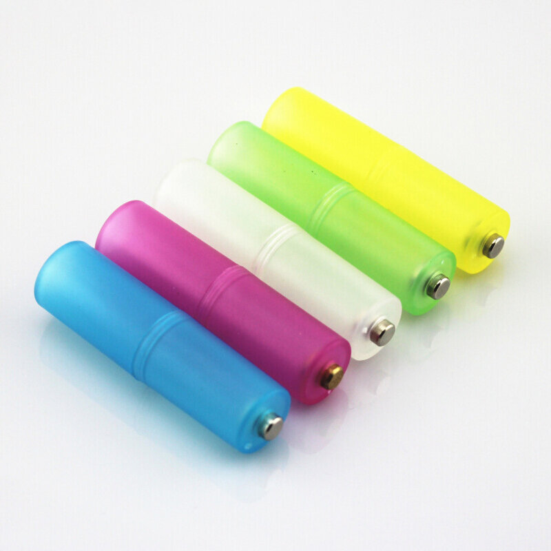Conmutador de caja de batería de tamaño AAA a AA, soporte de adaptador de convertidor conveniente, accesorios de bricolaje, rosa, azul, amarillo, 1PC