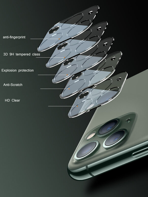 3 Bảo Vệ Camera Cho iPhone 11 12 13 Pro Max Mini Bảo Vệ Ống Kính Kính Cường Lực Trên iPhone 7 8 6 6S Plus Glass