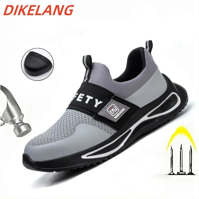 New Man Safety Shoes Puncture-Proof Work Shoes Lightweight Breathable Casual Sneaker Women Protective