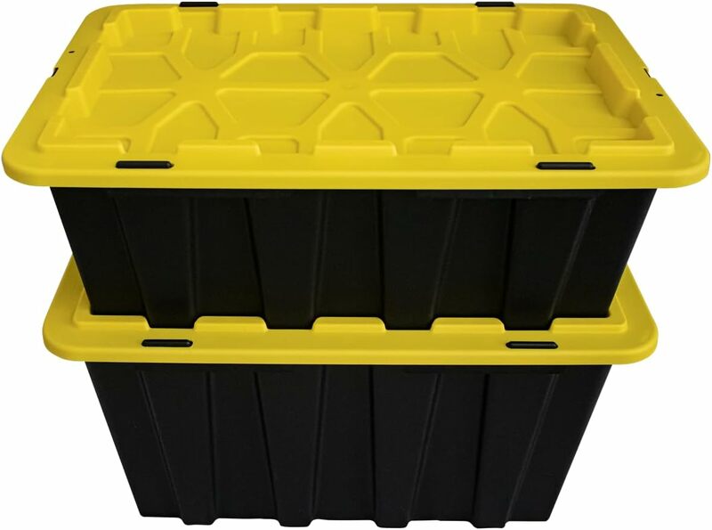 Lifetime Appliance (4 PACK) 17 Gallon Plastic Storage Bin Tote Organizing Container with Ultra Durable Secure Latching Lids, Sta