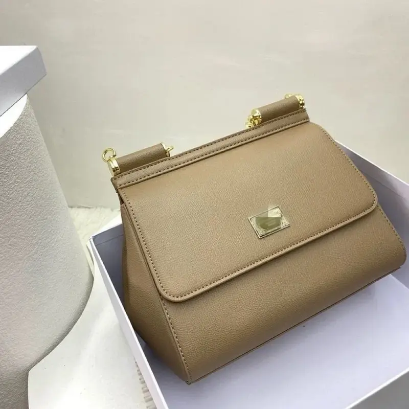 Bolsa minimalista de couro genuíno para mulheres, cor sólida, estilo versátil, padrão de palma de couro, elegante, nova, 2024