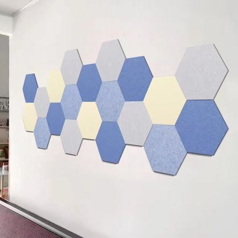 Paneles de Pared a prueba de sonido, decoración de sala de juegos, aislamiento acústico hexagonal, 3 piezas, 15cm