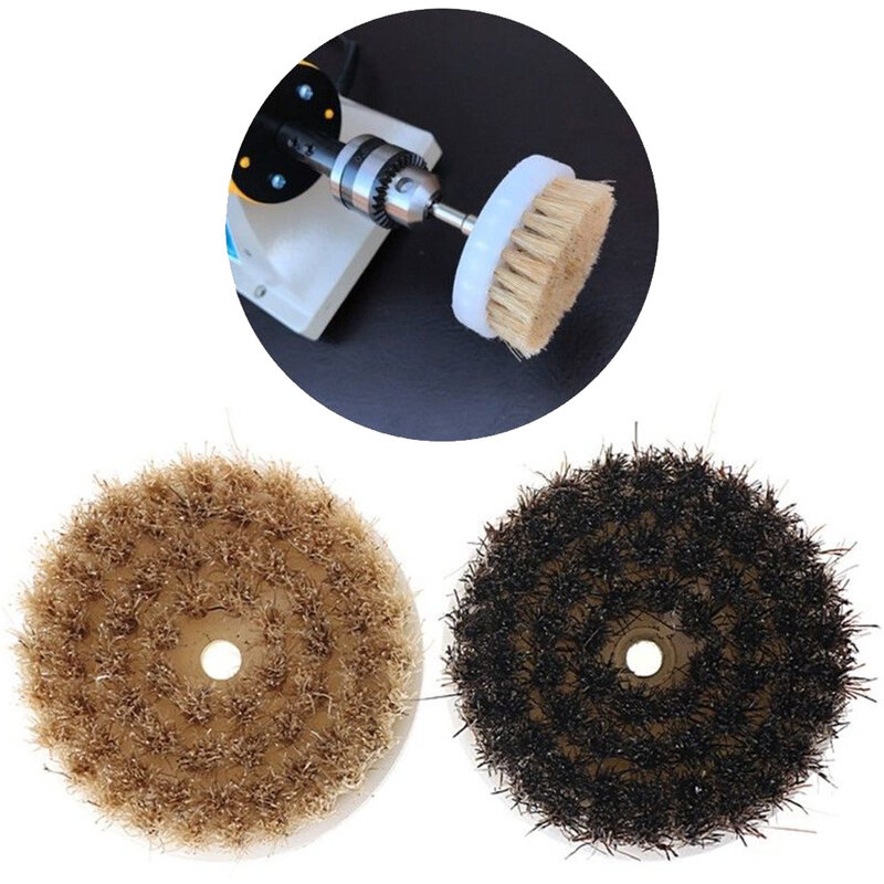 60mm Bristle Drill Powered Brush Head For Cleaning Car Carpet Bath Fabric Sofa Cleaning Brush With Stiff Bristles Tools