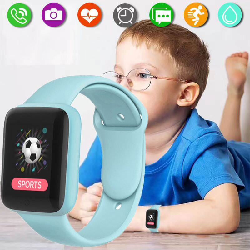 Smart Kids Watch Smartwatch dla dzieci dla dziewczynek chłopięcy kolor HD ekran bransoletka dziecięca cyfrowy zegarek dla zegarek dla chłopców 8-18 lat