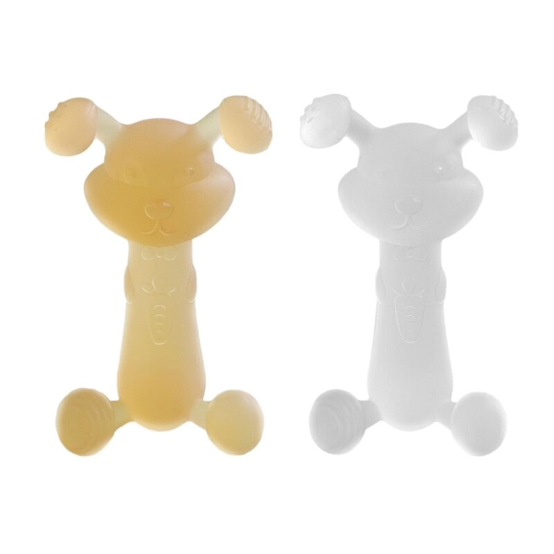 Rabbit Teething Toy Non Toxic & Easy to Clean Teether Silicone Toy for Newborns Y55B