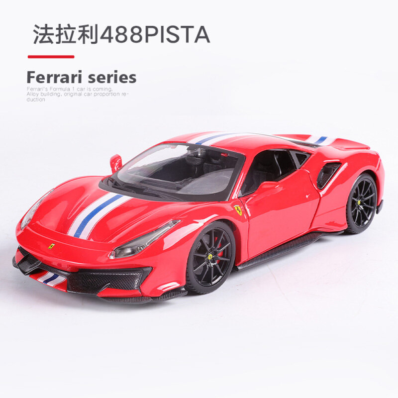 Bburago-Ferrari Series Ss90 Stradale Sport Alloy Car Model, Simulação Sports Toy, Car Collection Presente, 1:24