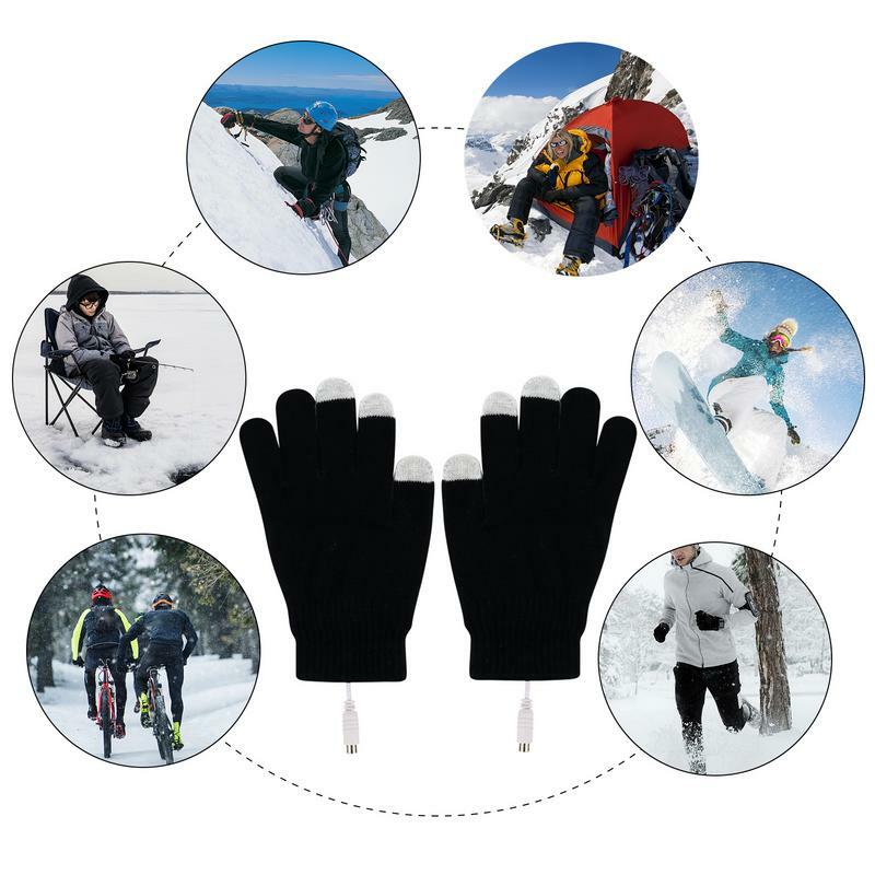 Sarung tangan termal untuk pria dan wanita, hitam, tahan air, layar sentuh, anti-selip, pembeku, berkendara, bersepeda, musim dingin