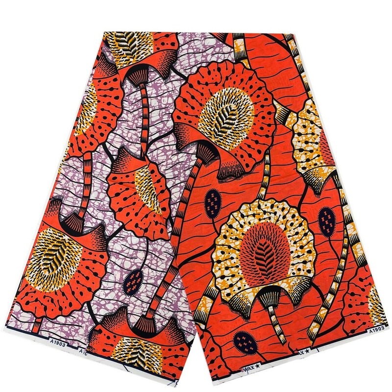 2023 New Design 100% Cotton Top Quality Supe-V Wax African Fabric For Wedding Dress Making Craft Loincloth T9