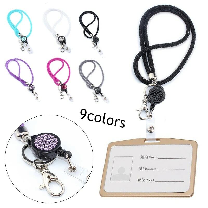 New Retractable Lanyard Badges Holder ID Lanyard Name Tag Universal Keychain Cellphones Office Id Hanging Rope Necklace Strap
