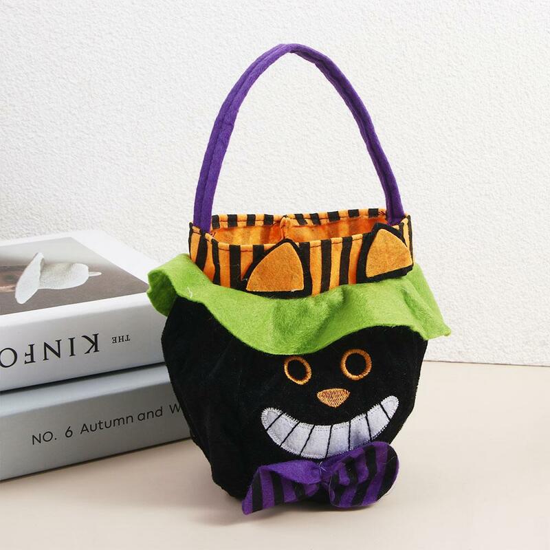 New Halloween Loot Party Kids Pumpkin Trick Or Treat Tote Bags Candy Bag Halloween Candy Storage Bucket Portable Gift Basket