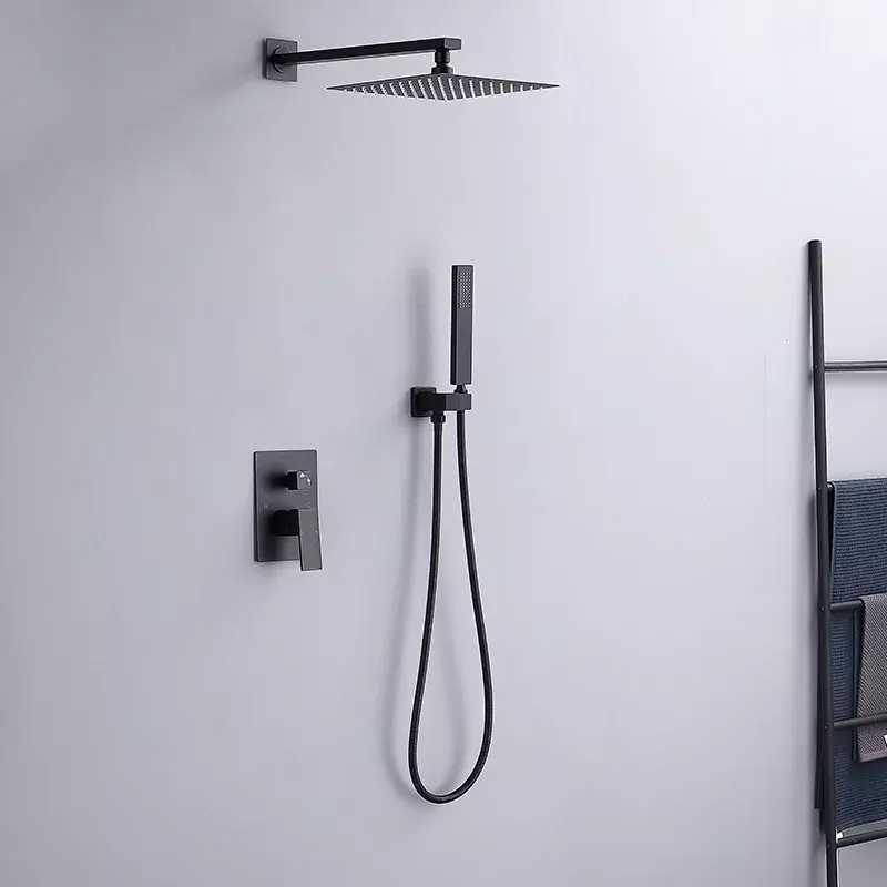 Wall Mount Rainfall Showers Set Concealed Rain Shower Bathroom Shower Faucet set Mixer Tap