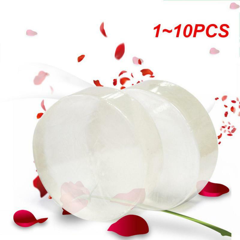 1~10PCS Beauty! Natural Enzymes Whitening Crystal Soap Body Care Bleaching White Skin Tender Clearing Transparent Shower