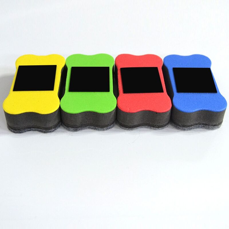 Magnetic Whiteboard Eraser, Material Escolar, Acessórios de Escritório, Eraser, Blackboard Cleaner, 4 Cores